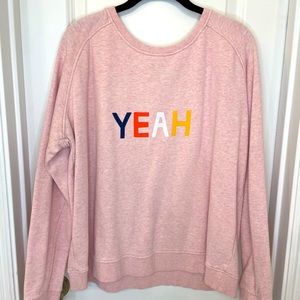 YEAH Pink Women’s Pullover Sweatshirt | Size XL